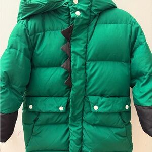 Super Warm Green Dinosaur Duck Down half Coat (Made in Korea)